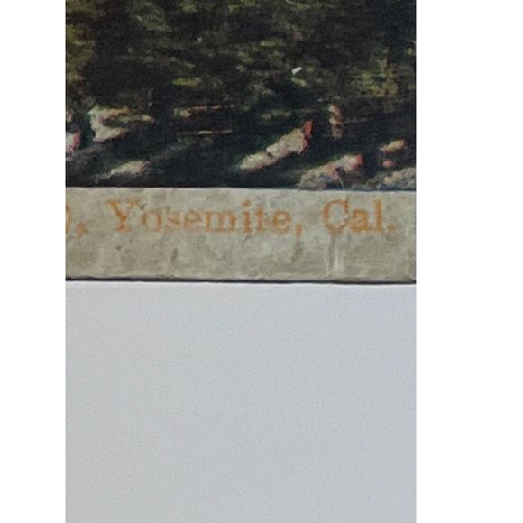 Atq Stereoscope Photo Card Colored Lithograph World Series No 112 Yosemite Cal - Picture 4 of 12